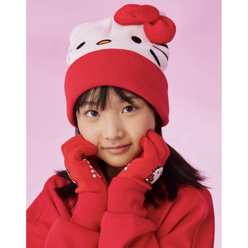 Girls Hello Kitty® 2-Piece Cold Weather Set - Hat And Mittens
